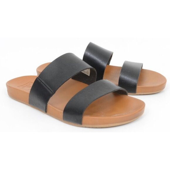 Reef Cushion Vista vegan leather Double Straps Slip-on Sandal Women's 7 Comfy - Picture 1 of 8